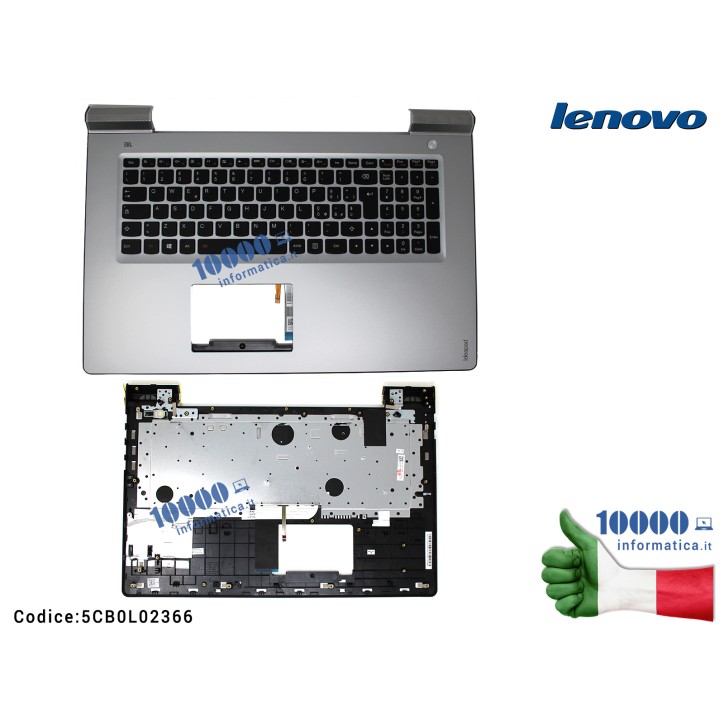 Tastiera Italiana Retroilluminata Completa di Top Case Superiore LENOVO IdeaPad 700-17ISK (80RV) 5CB0L02366