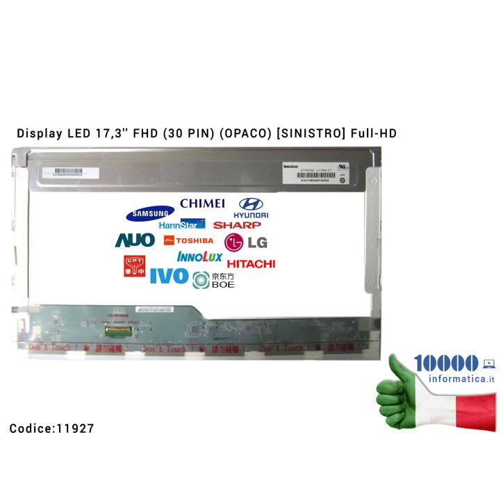 Display LCD 17,3'' FHD (30 PIN) (O) N173HGE-E11 B173HTN01.1 N173HGE-E21