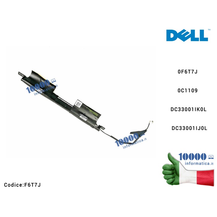 Cavo Wifi Antenna Wi-Fi Wireless DELL Inspiron 15 5545 5547 5548 0F6T7J 0C1109 DC33001IK0L DC33001IJ0L