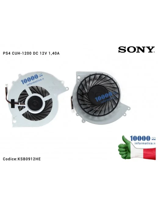 12074 Ventola Fan CPU SONY PlayStation 4 PS4 CUH-1200 DC 12V 1.40A KSB0912HE