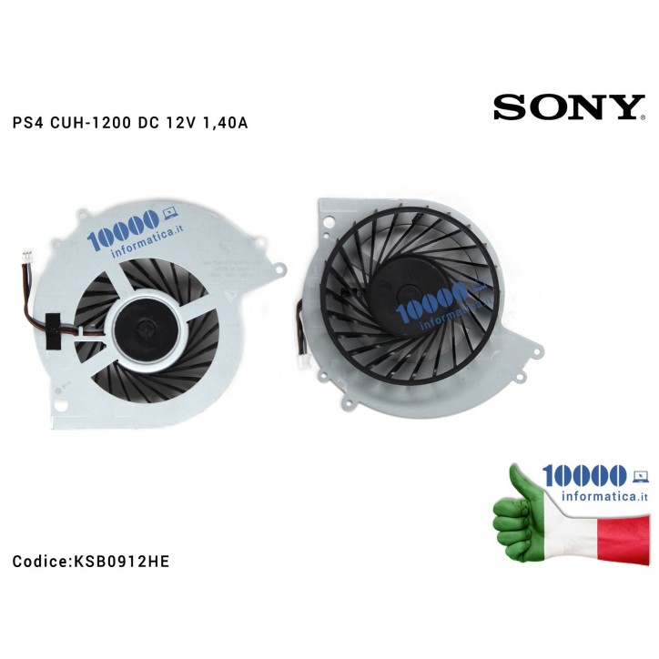 Ventola Fan CPU SONY PlayStation 4 PS4 CUH-1200 DC 12V 1.40A KSB0912HE