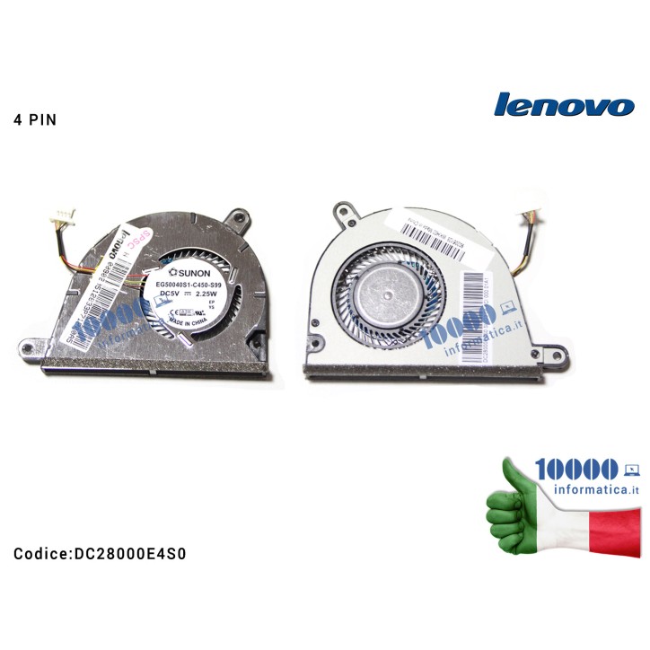 Ventola di Raffreddamento Fan CPU LENOVO UltraBook Lenovo Yoga 2 13'' DC28000E4S0 EG50040S1-C450-S99 35016803 9020512 UDQFLSR01DCM