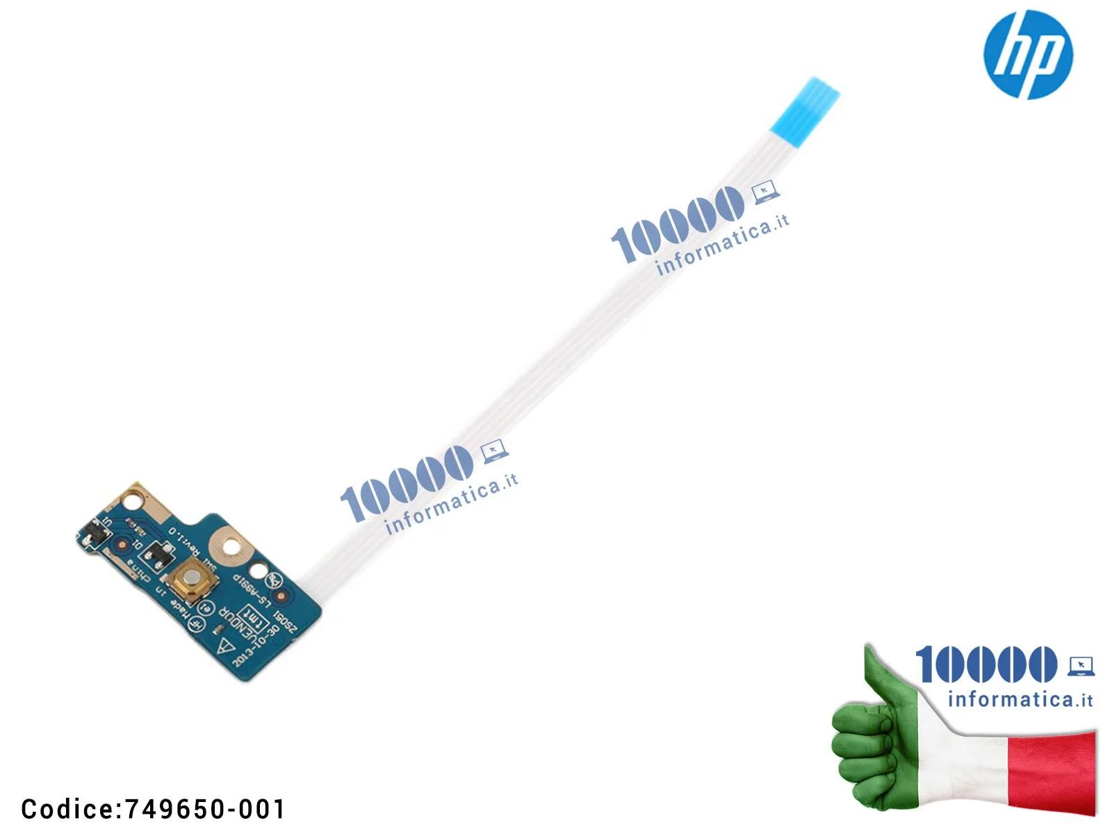 749650-001 Pulsante Tasto Accensione Power Board HP 15-G 15-R 250 256 G3 LS-A991P 455MKL32L01 749650-001 Pulsante Tasto Accensione Power Board HP 15-G 15-R 250 256 G3 LS-A991P 455MKL32L01