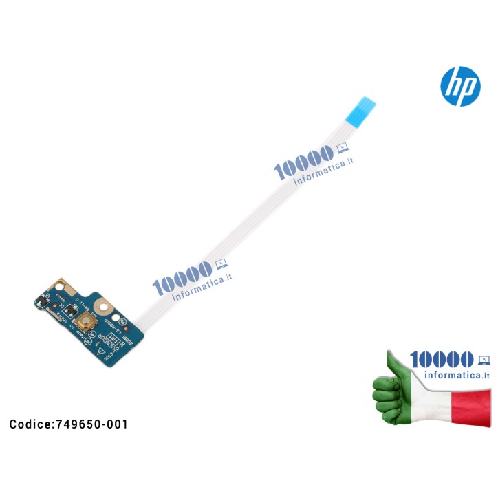 Power Switch Button Board HP 15-R 15-G Series LS-A991P 749650-001 455MKL32L01 Pulsante Tasto Accensione Power Board HP 15-G 15-R 250 256 G3 LS-A991P 455MKL32L01 749650-001