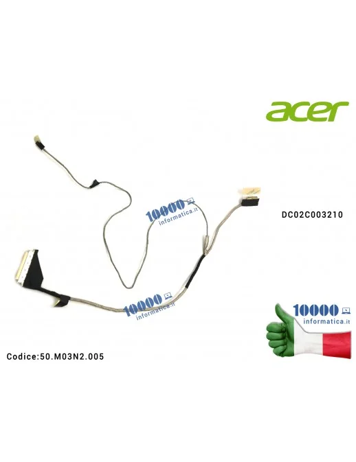 50.M03N2.005 Cavo Flat LCD ACER Aspire V3-551G DC02C003210 V3-571 V3-551 Gateway NV52L NV56R Packard Bell EasyNote TV11CM TV4...