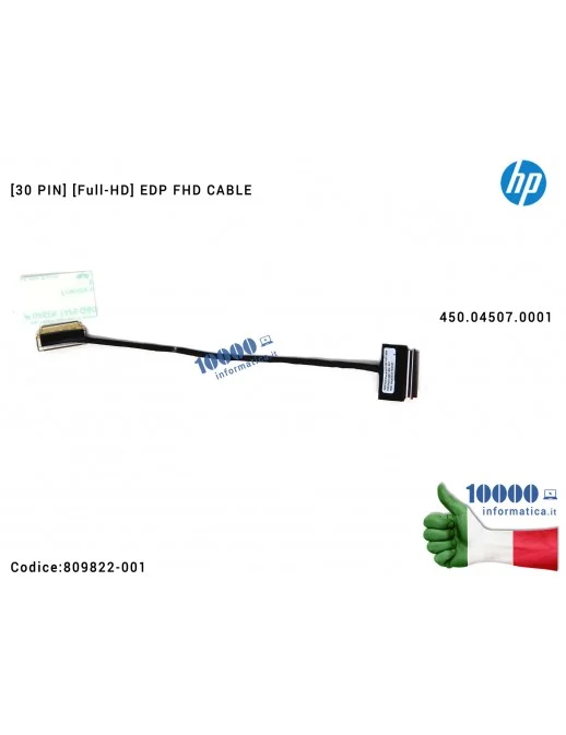 810712-001 Cavo Flat LCD HP Pavilion X360 13-S 13S [Full-HD] 450.04507.0001 EDP FHD CABLE 450.04508.0001