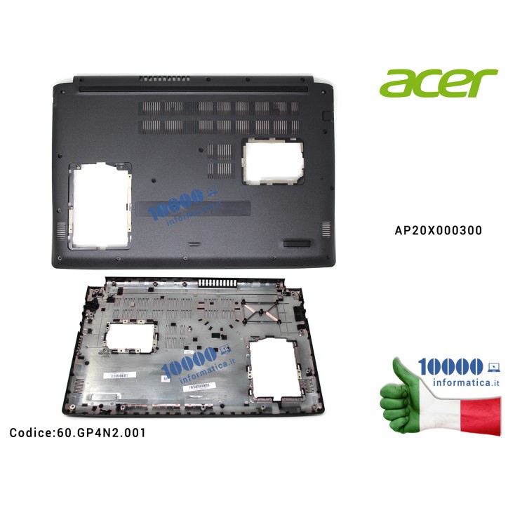 Bottom Case Scocca Inferiore ACER Aspire A515-41G A515-51 A515-51G AP20X000300 60GP4N2001 60.GP4N2.001