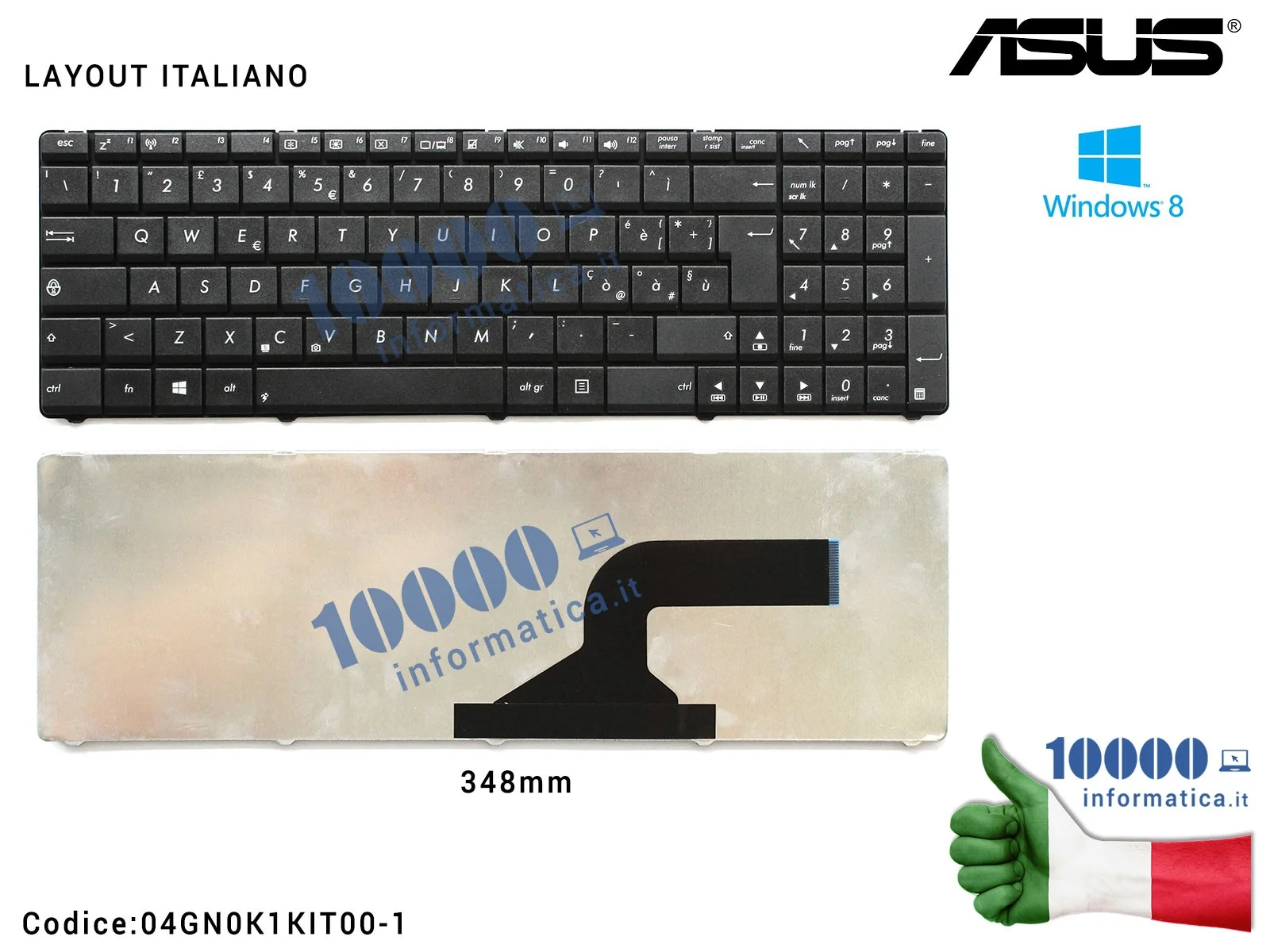 04GN0K1KIT00-1 Tastiera Italiana ASUS (NERA) N53 N53J N53JN P52 P52J P52JC P52F N53S N53SV AENJ2I01210 9A.N6VSQ.20E 04GN0K1KIT00-1 Tastiera Italiana ASUS (NERA) N53 N53J N53JN P52 P52J P52JC P52F N53S N53SV AENJ2I01210 9A.N6VSQ.20E