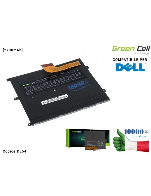 DE54 Batteria 0449TX Green Cell Compatibile per DELL Vostro V13 V13Z V130 V131 V1300 [2700mAh] 0NTG4J 0NWT6 PRW6G NTG4J T1G6P