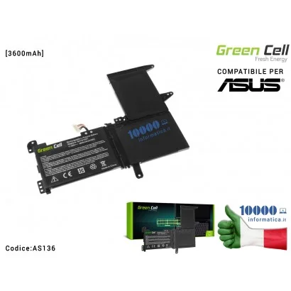 AS136 Batteria B31N1637 Green Cell Compatibile per ASUS VivoBook S15 S510 S510U S510UA S510UN S510UQ 15 F510 F510U F510UA [36...
