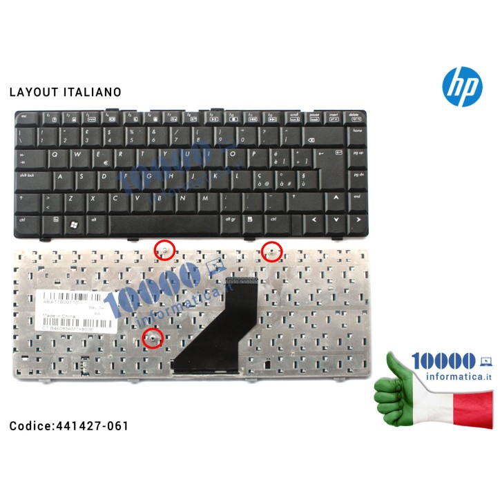 Tastiera Italiana HP Pavilion DV6000 DV6100 DV6200 DV6500 DV6700 441427-061 431414-061 441426-001 441427-061 9J.N8682.E0E AEAT1I00210 AEAT1U00010 AEAT1U00120 MP-05583US-9204