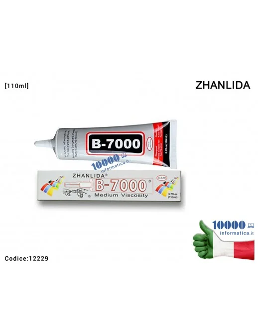 12229 Colla Multiuso ZHANLIDA B-7000 [110ml] Glue B7000 Gel Trasparente Adesivo per Riparazioni Cellulari Frame Touch Screen ...