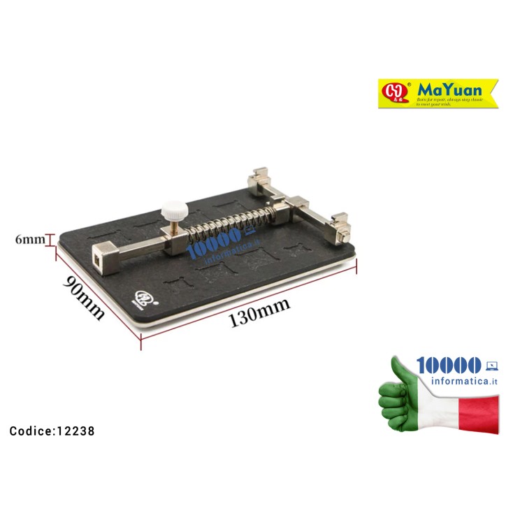 Piastra PCB Holder MAYUAN tool in acciaio per fissaggio schede madri iPhone per riparazioni saldature con scalanatura CPU A9 A10