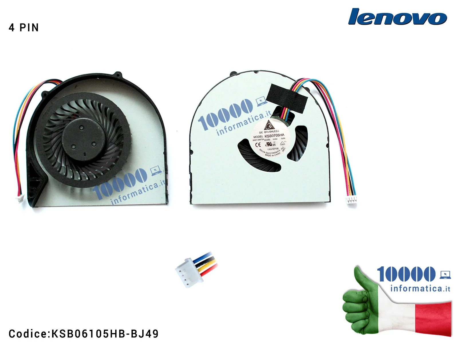 KSB06105HB-BJ49 Ventola di Raffreddamento Fan CPU LENOVO B480 B480A B485-B490 B590 M490 M495 E49 KSB06105HB-BJ49 KSB06105HB-BJ49 Ventola di Raffreddamento Fan CPU LENOVO B480 B480A B485-B490 B590 M490 M495 E49 KSB06105HB-BJ49