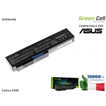 AS08 Batteria A32-M50 Green Cell Compatibile per ASUS A32-N61 N43 N53 G50 L50 M50 M51 M60 M70 N61VN X5MT X5MTA [4400mAh] 0B20...