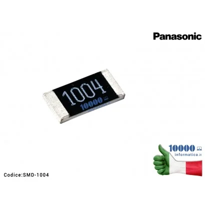 SMD-1004 Resistore SMD 1004 1/4W 1M-0,25W F 1206 (2 PIN) SOD123