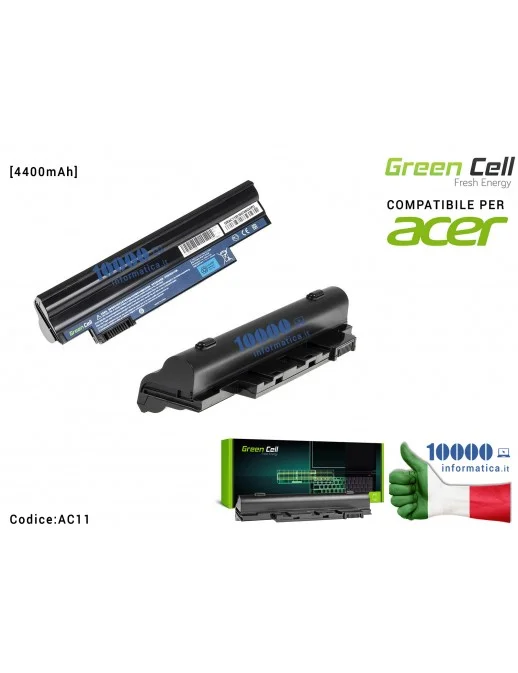 AC11 Batteria AL10A31 Green Cell Compatibile per ACER Aspire D255 D257 D260 D270 722 eMachines 355 [4400mAh]
