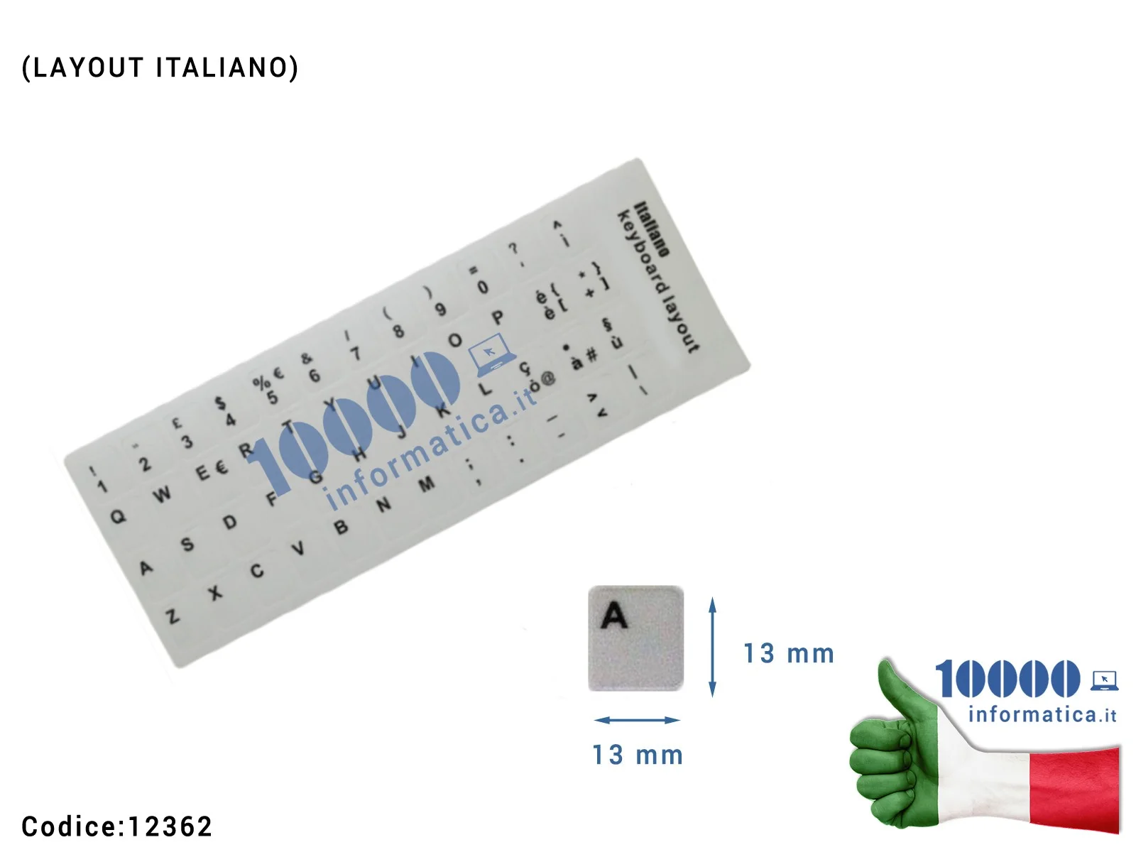 Adesivi Tastiera Italiana (3 Kit) Stickers Lettere Notebook Pc