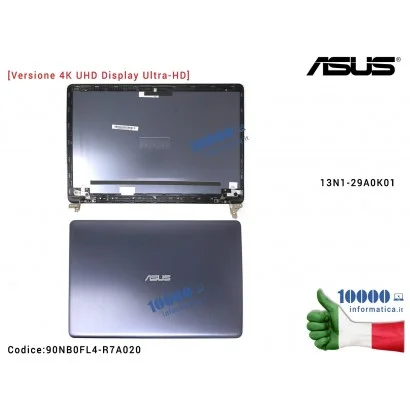 90NB0FL4-R7A020 Cover LCD [Versione UHD 4K Ultra-HD] ASUS VivoBook Pro 15 X580 (SLATE GRAY) N580V N580VD N580 X580VD X580VN X...