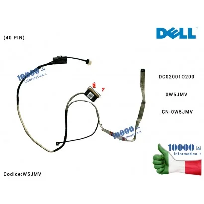 W5JMV Cavo Flat LCD DELL Latitude E6440 VAL90 (40 PIN) DC02001O200 0W5JMV CN-0W5JMV