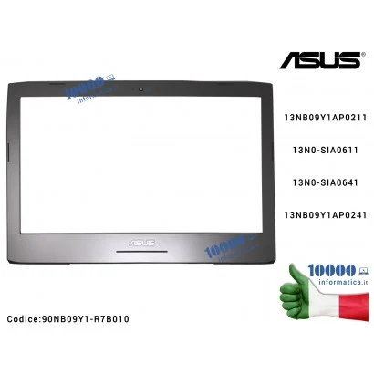 90NB09Y1-R7B010 Cornice Display Bezel LCD ASUS ROG G752 G752V G752VL G752VM G752VS G752VT G752VY 13NB09Y1AP0211 13N0-SIA0611 ...