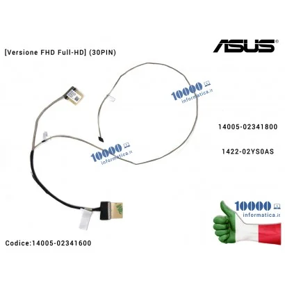 14005-02341600 Cavo Flat LCD ASUS [Versione FHD Full-HD] VivoBook Pro 15 X580 (30 PIN) X580G X580GD N580G N580GD 14005-023418...