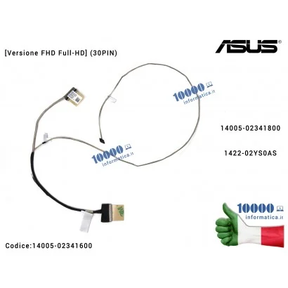 14005-02341600 Cavo Flat LCD ASUS VivoBook Pro 15 X580 (30 PIN) X580G X580GD N580G N580GD [Versione FHD] (Full-HD) 14005-0234...