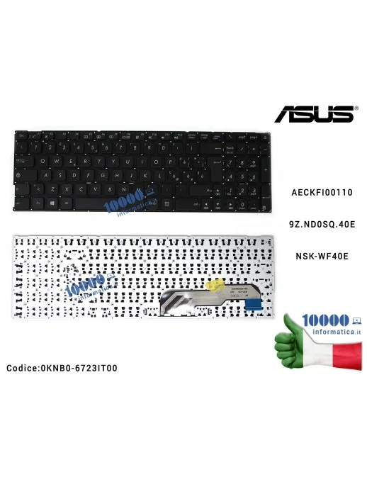 0KNB0-6723IT00 Tastiera Italiana ASUS VivoBook Max X541 F541S X541U X541UV X541UA X541N X541NA X541N P541U P541UA [NO FRAME] ...