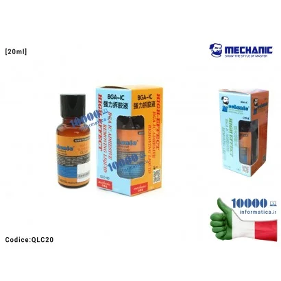 QLC20 Liquido Rimozione Colla Epossidica MECHANIC QLC20 [20ml] BGA IC Adhesive Liquid Removing TPU