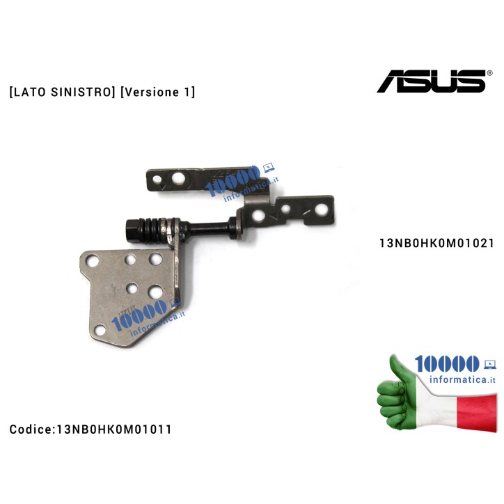 Cerniera Hinge [SX] [Versione 1] ASUS E406M E406MA E406S E406SA R420M R420MA [LATO SINISTRO] 13NB0HK0M01021