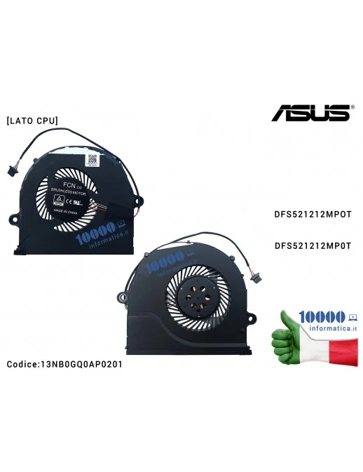 13NB0GQ0AP0201 Ventola di Raffreddamento Fan CPU ASUS ROG STRIX SCAR FX503 GL503 [VERS. 2] FX503V FX503VM GL503V GL503VM GL70...