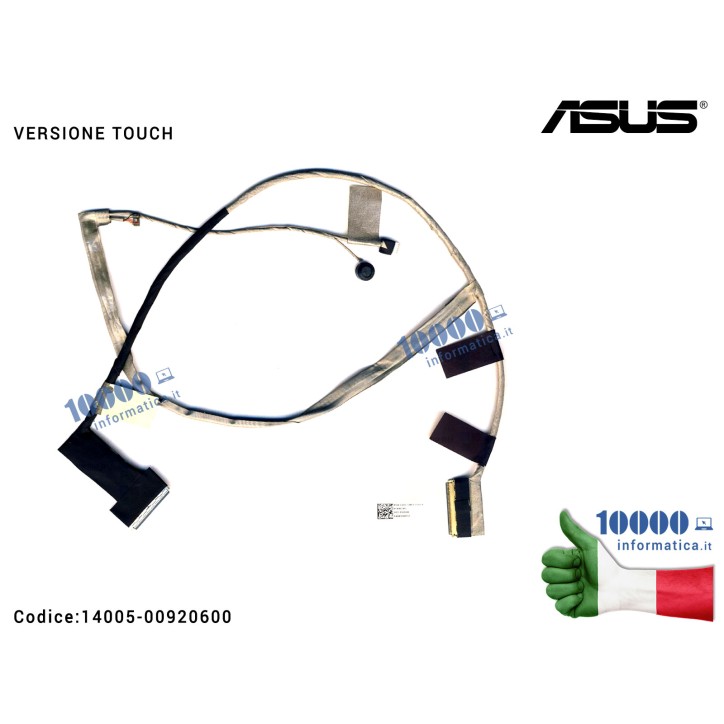 Cavo Flat LCD ASUS X550E X550CA X550C X550D X550EA K552EA [Modello Touch] (40 PIN) 1422-01KD000 1422-01KB000 14005-00920600 14005-00920700 14005-00920800