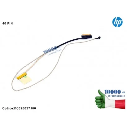 813944-001 Cavo Flat LCD HP [40 PIN] [TOUCH] 15-AC 15-AF 15-AY 15-BA 250 G4 255 G4 250 G5 255 G5 DC020027J00