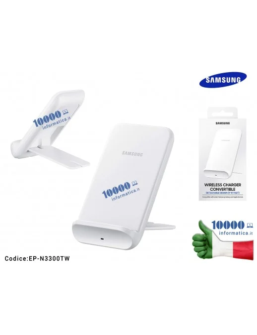 EP-N3300TW Supporto di ricarica wireless SAMSUNG EP-N3300T [BIANCO] Galaxy S20 + S20 ultra Note 20 + S10 + (15W) Wireless Cha...