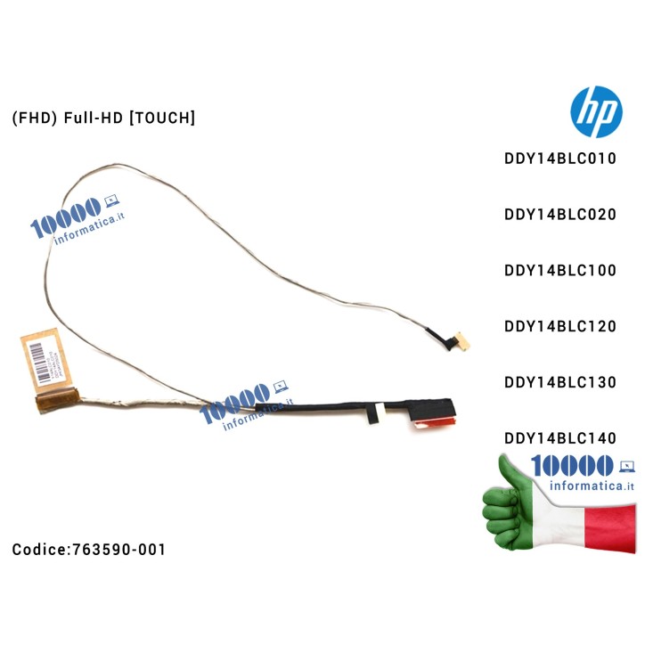 Cavo Flat LCD HP (FHD) [TOUCH] Pavilion 15-P Envy 15-K (Full-HD) 767775-001 DDY14BLC010 DDY14BLC020 DDY14BLC100 DDY14BLC120 DDY1