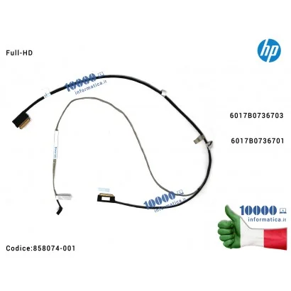 858074-001 Cavo Flat LCD HP [FHD] 14-AM 14-AN 14-UN 240 G5 14-AM009NF (Full-HD) 6017B0736703 6017B0736701
