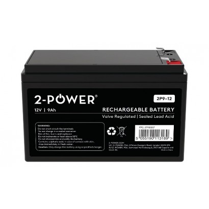 2P9-12 2P9-12 2-Power 12V 9Ah VRLA Batteria Adatto per Multiple UPS Applications