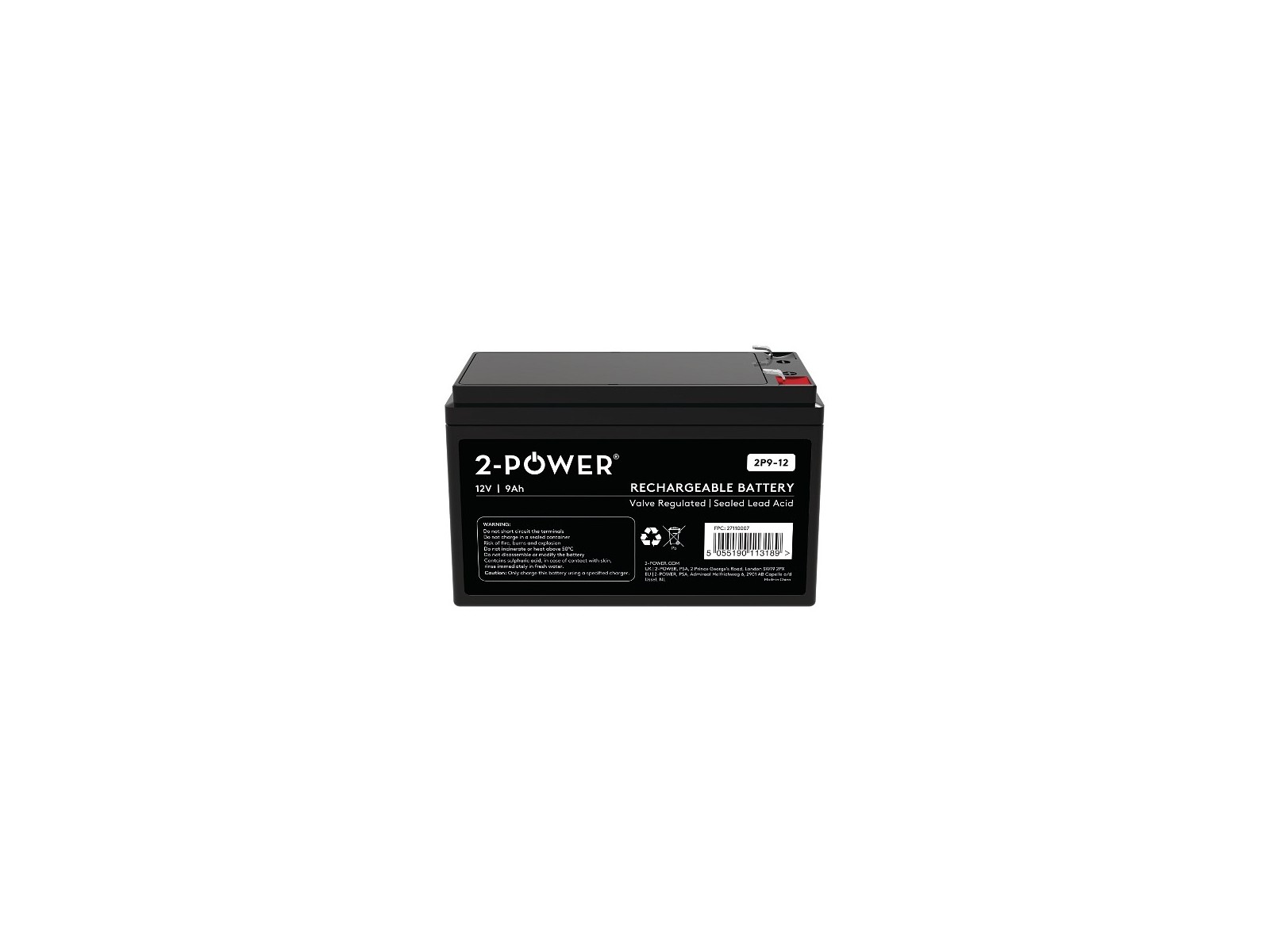 2P9-12 2P9-12 2-Power 12V 9Ah VRLA Batteria Adatto per Multiple UPS Applications 2P9-12 2P9-12 2-Power 12V 9Ah VRLA Batteria Adatto per Multiple UPS Applications
