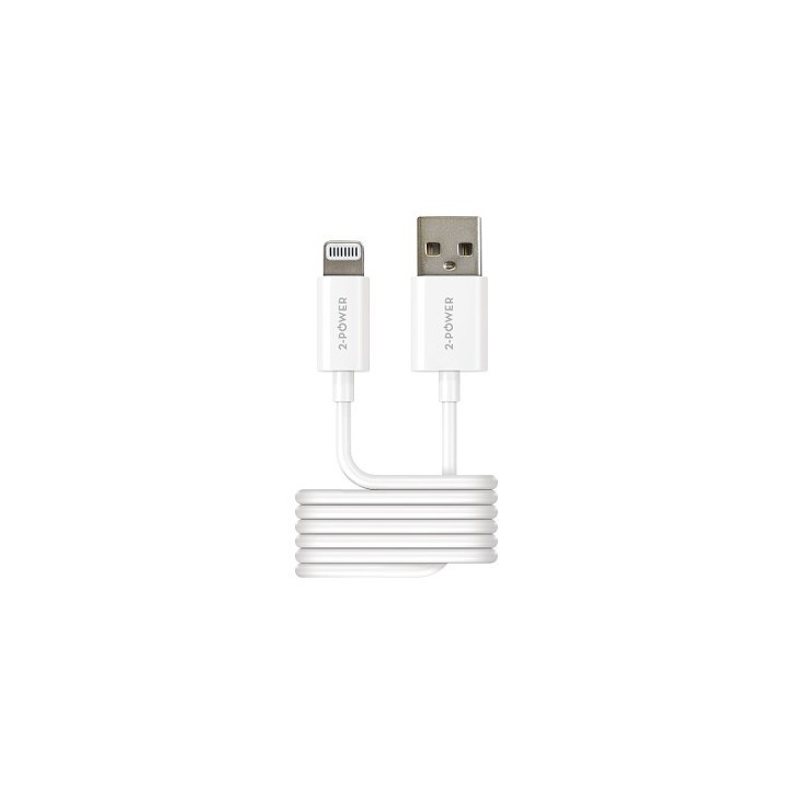 2PUC1M02W 2-Power 1M USB-A to Lightning USB Cavo Various USB Applications