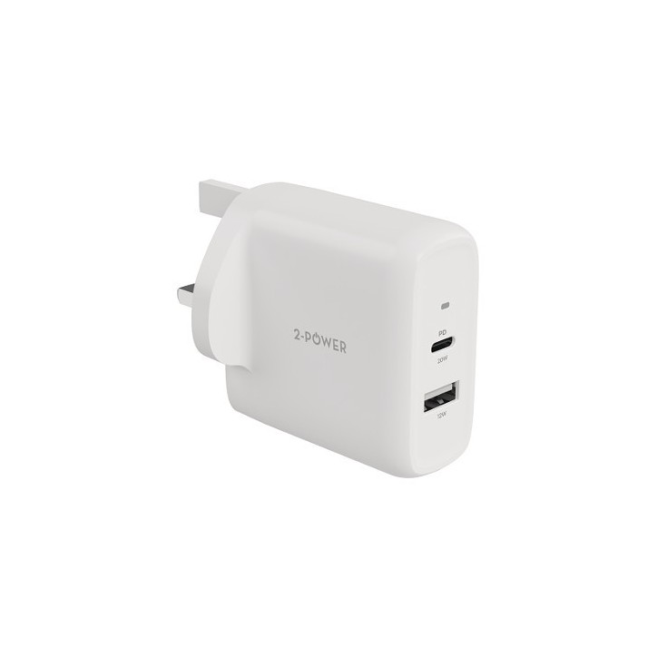 2PWC32W02-UK Wall Charger PD 20W USB-C & 12W USB-A General Consumer Electronics 2PWC32W02-UK Wall Charger PD 20W USB-C & 12W USB-A General Consumer Electronics