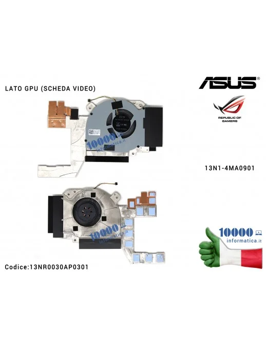 13NR0030AP0301 Ventola di Raffreddamento Fan GPU VGA + Dissipatore ASUS ROG Zephyrus GM501G GM501GS GM501GM 13N1-4MA0901