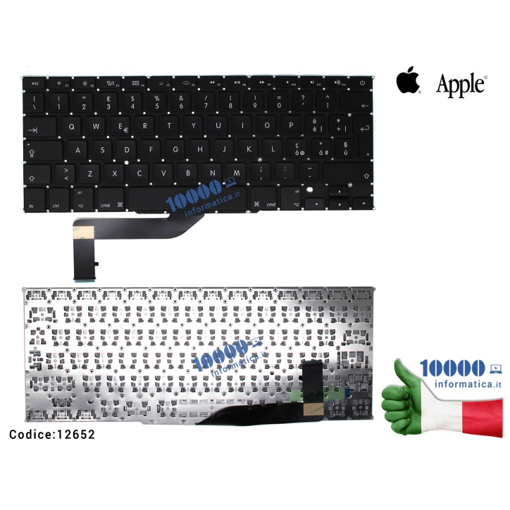 Tastiera Italiana APPLE MacBook Pro Retina 15 A1398 (2012) (2013) MC975 MC976 ME293 ME294 ME664 ME665 MGXA2 MGXC2 MJLQ2 MJLT2