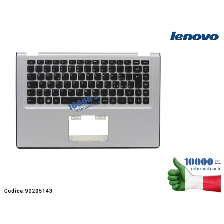 Top Case Upper Palmrest Cover Superiore LENOVO Yoga 2 13 (20344) [SILVER/ARGENTO]