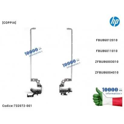 732072-001 Cerniere Hinges LCD [COPPIA] HP Pavilion 15-N 15-F TPN-Q130 TPN-Q132 FBU86012010 FBU86011010 ZFBU86003010 ZFBU8600...