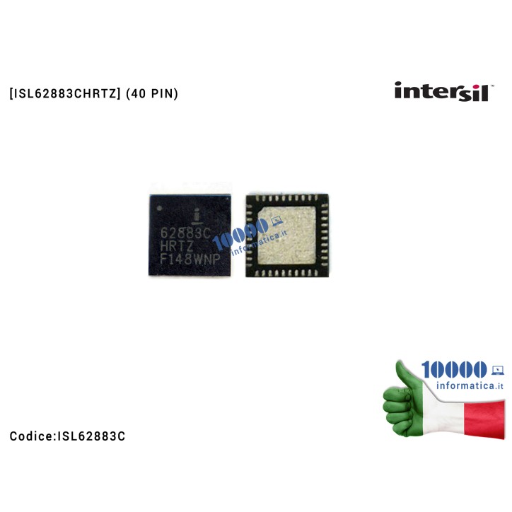 IC Chip INTERSIL ISL62883CH ISL62883CHR ISL 62883 CHRT ISL62883C HRTZ 62883C ISL 62883 CHRTZ QFN40 QFN-40 POWER IC ISL62883CHRTZ
