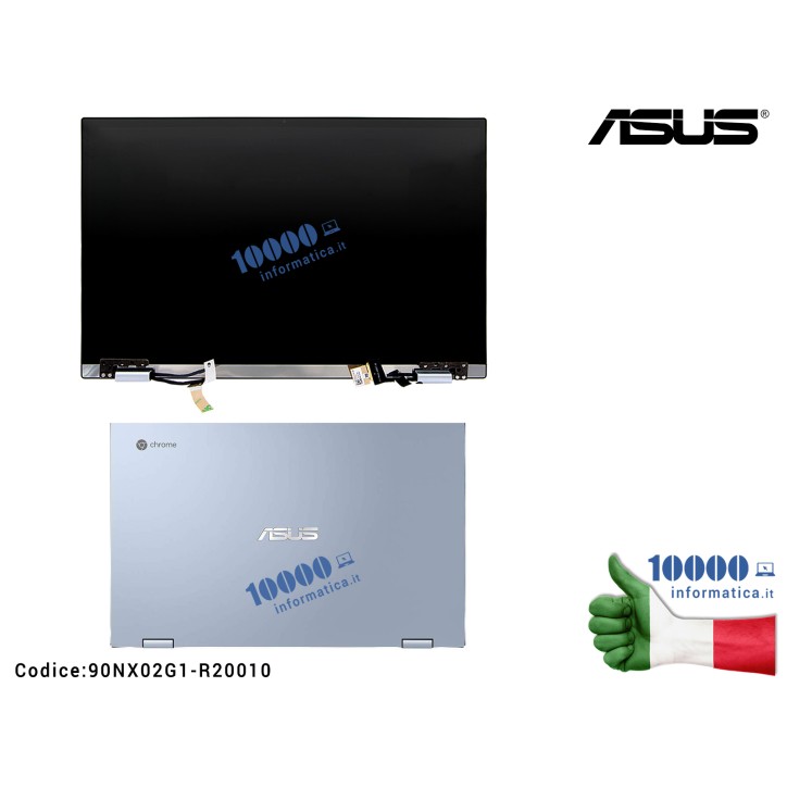 Display Assembly Modulo Touch Screen + Cover LCD + Cerniere ASUS Chromebook Flip C433 C433T C433TA  [FHD] C433T C433TA (Full-HD)