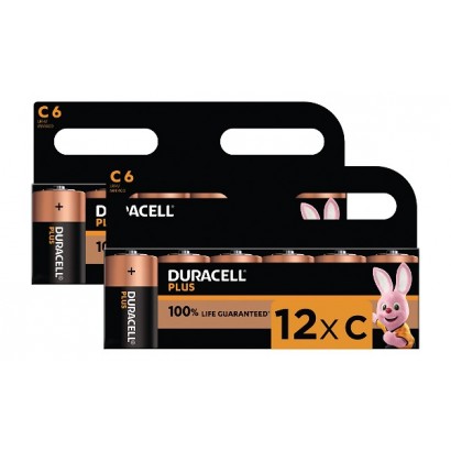 BUN0035A Duracell Plus C Size 12 Pack Common Consumer Battery