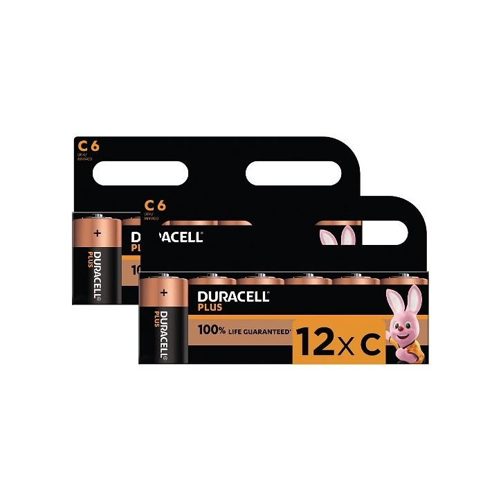 BUN0035A Duracell Plus C Size 12 Pack Common Consumer Battery BUN0035A Duracell Plus C Size 12 Pack Common Consumer Battery