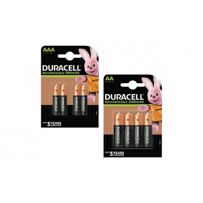 BUN0044A Duracell Ricaricabile (BL) AA/AAA 4 Packs Common Consumer Battery