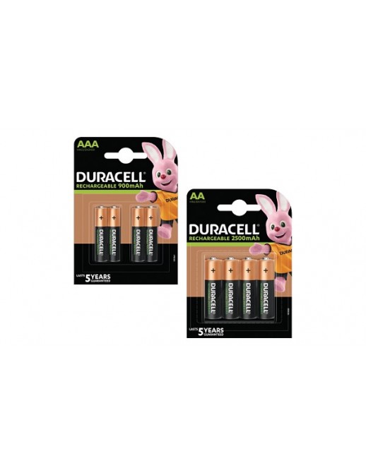 BUN0044A Duracell Ricaricabile (BL) AA/AAA 4 Packs Common Consumer Battery